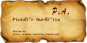 Pintér Aurélia névjegykártya
